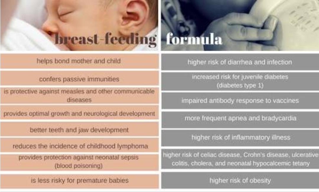 Breastfeeding store vs formula